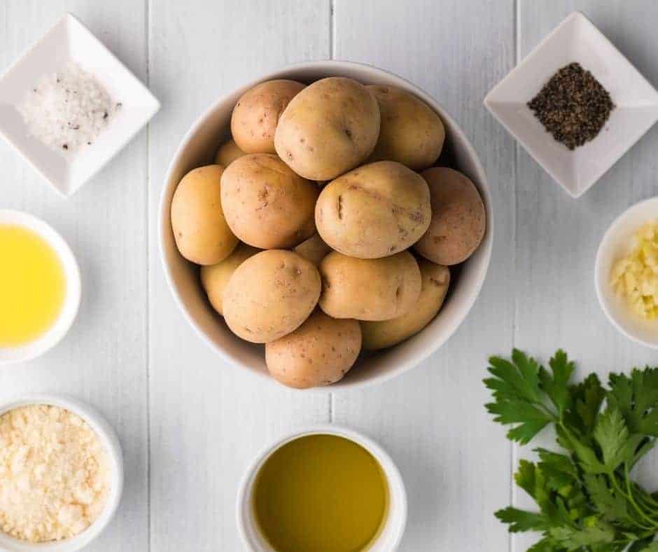 Ingredients Needed For Air Fryer Garlic Parmesan Truffle Potato Wedges