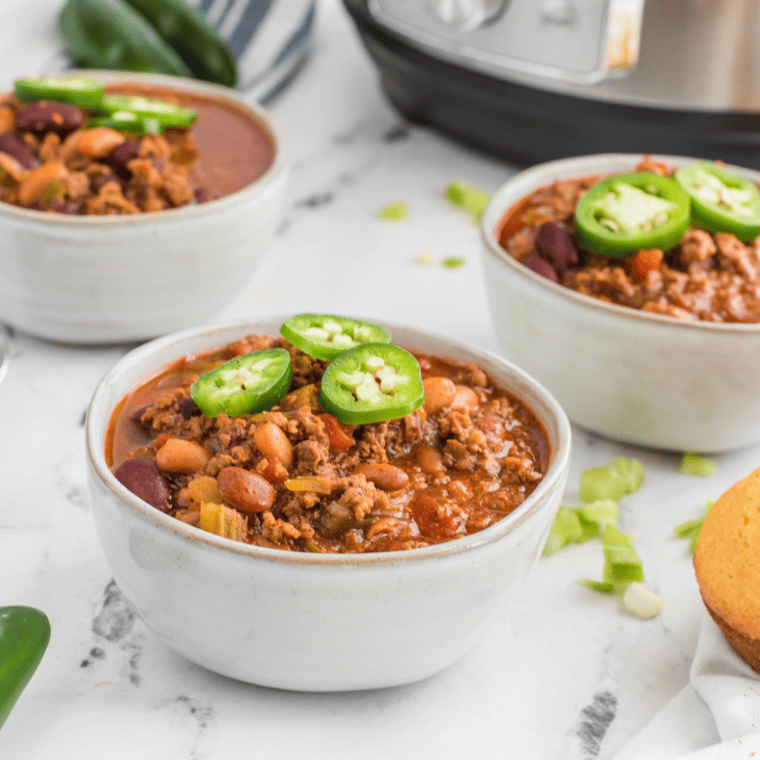 Delicious homemade Wendy's chili in the Instant Pot.