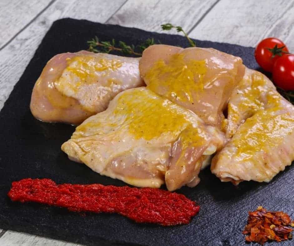 Mustard on Chicken