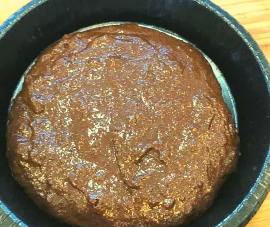 Pour Cake Mix in Bowl