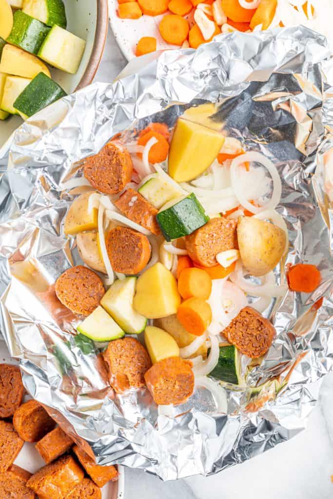 Air Fryer Sausage Foil Packets
