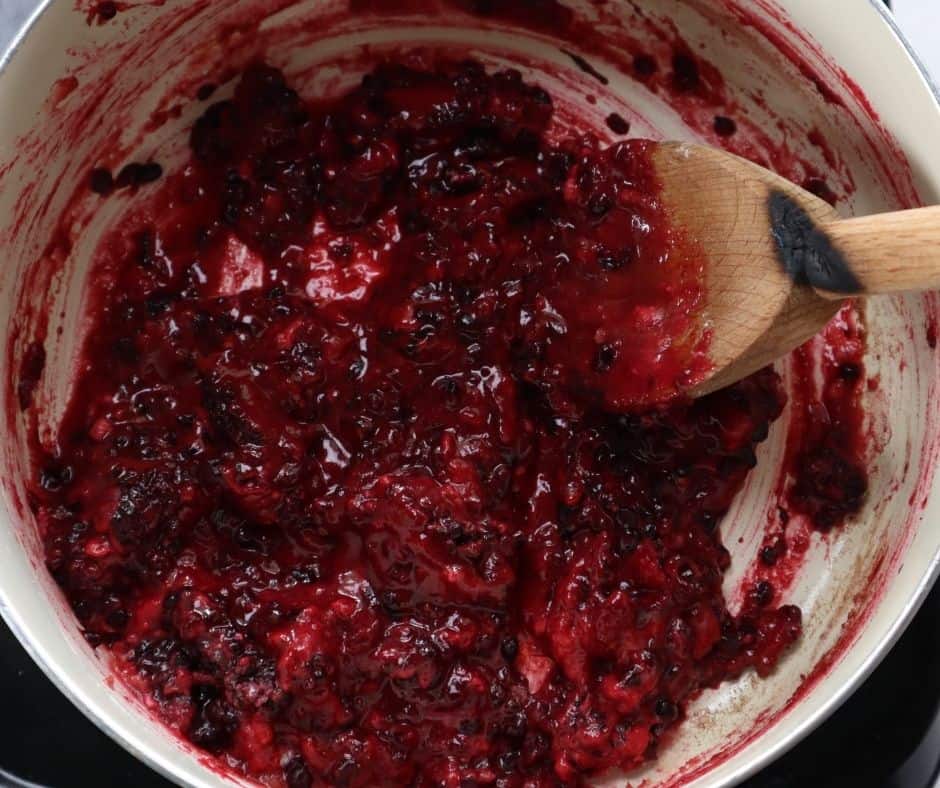 Blackberry Hand is filling, boiling, and stirring.