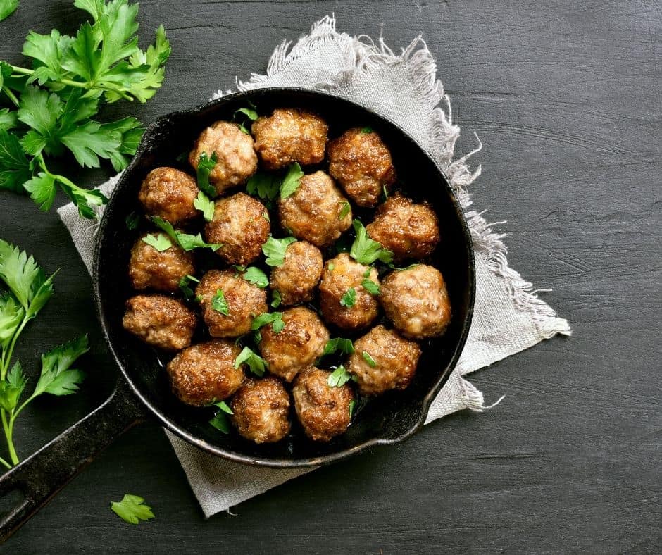 Ingredients Needed For Air Fryer Italian Meatball and Biscuit Bake