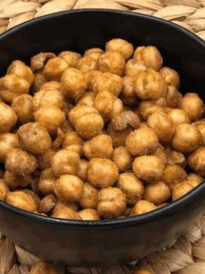 Air Fryer Korean BBQ Roasted Chickpeas
