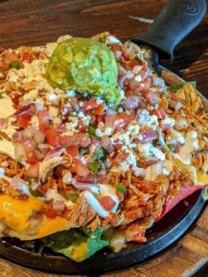 Air Fryer Loaded Grilled Chicken Nachos