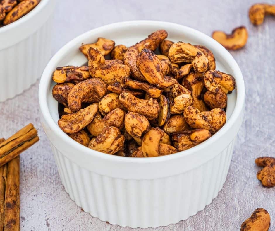 Air Fryer Maple Cinnamon Cashews