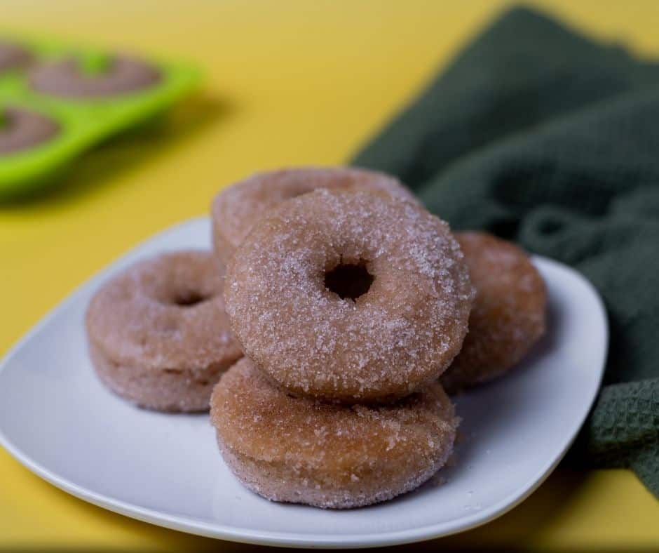 Air Fryer Vegan Sugar Cinnamon Donuts