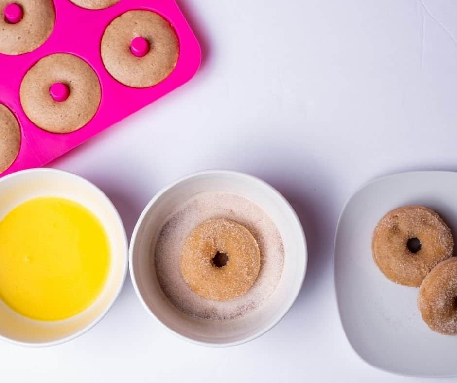 Air Fryer Vegan Sugar Cinnamon Donuts