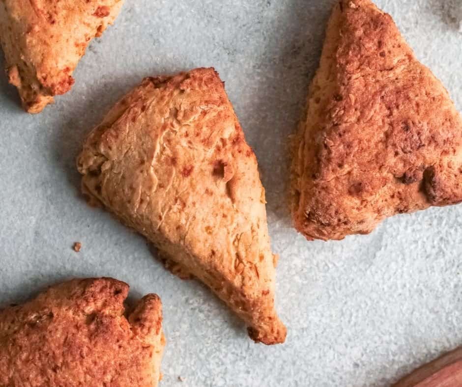 Butter in Scone Mixture Air Fryer Starbucks Copycat Pumpkin Scones