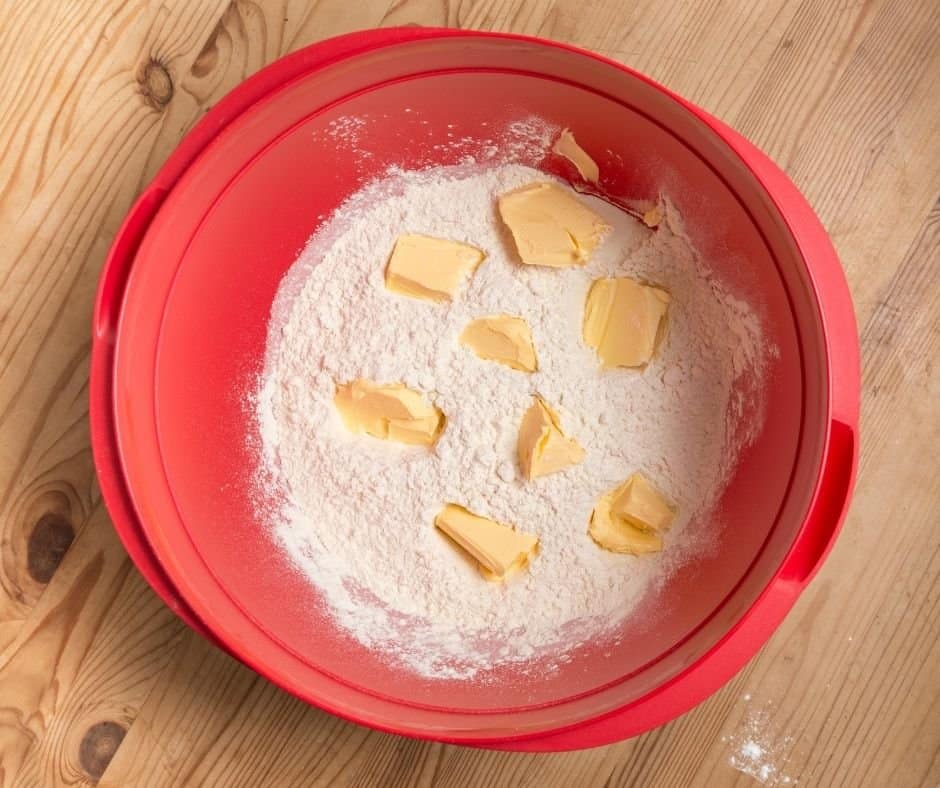 Dough Ingredients in Bowl