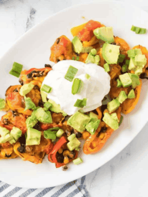 Easy Air Fryer Mini Pepper Nachos