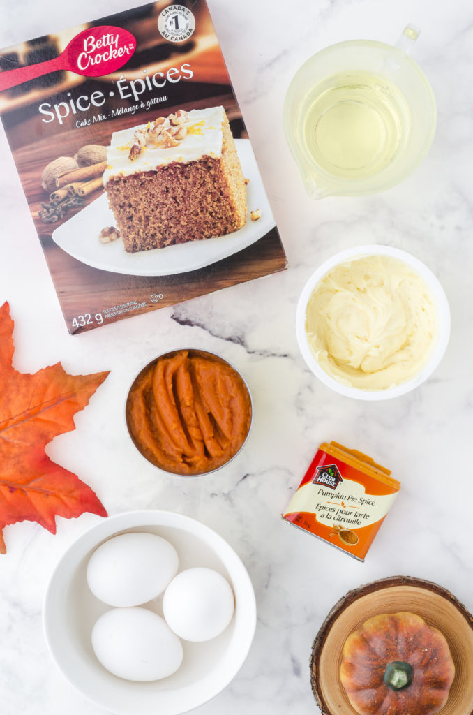 Ingredients Needed For Air Fryer Pumpkin Spice Cupcakes