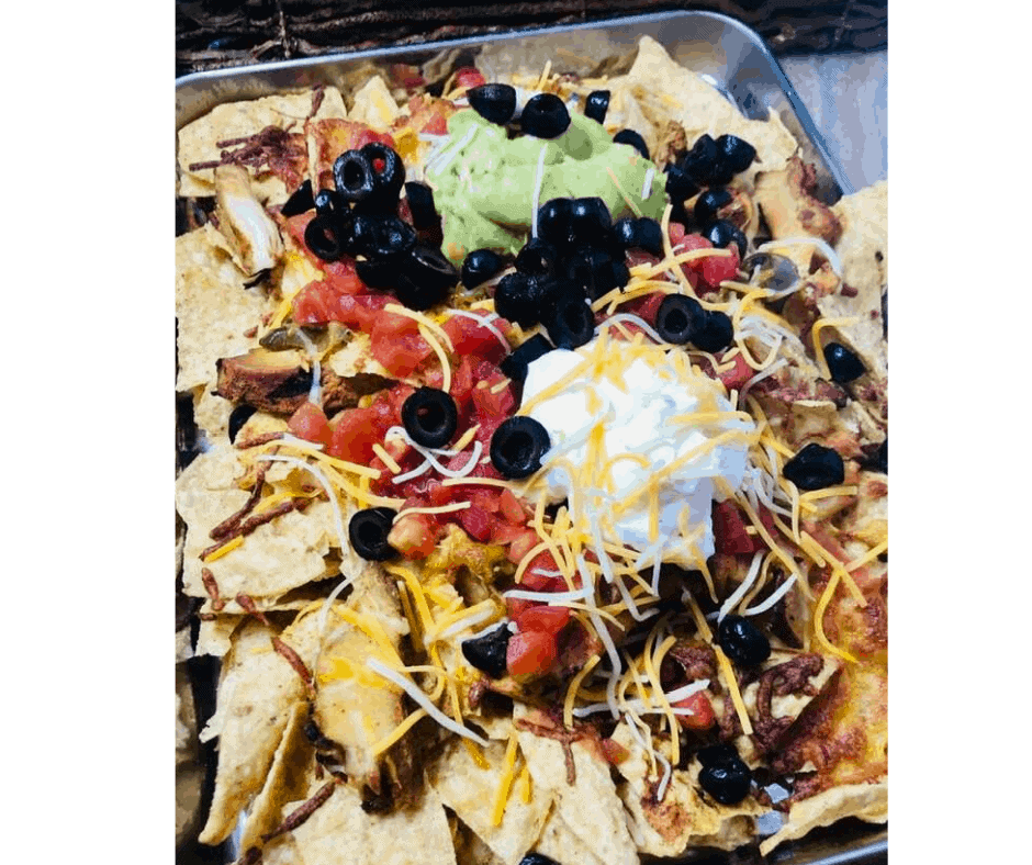 Air Fryer Loaded Grilled Chicken Nachos