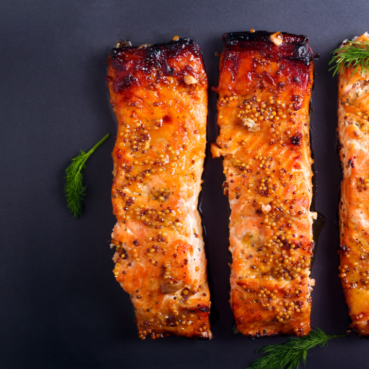 Air Fryer Bourbon Glazed Salmon