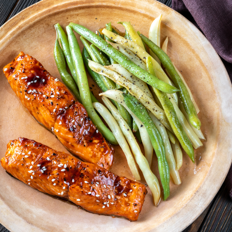 Air Fryer Bourbon Glazed Salmon
