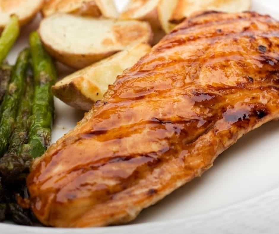 Air Fryer Bourbon Glazed Salmon