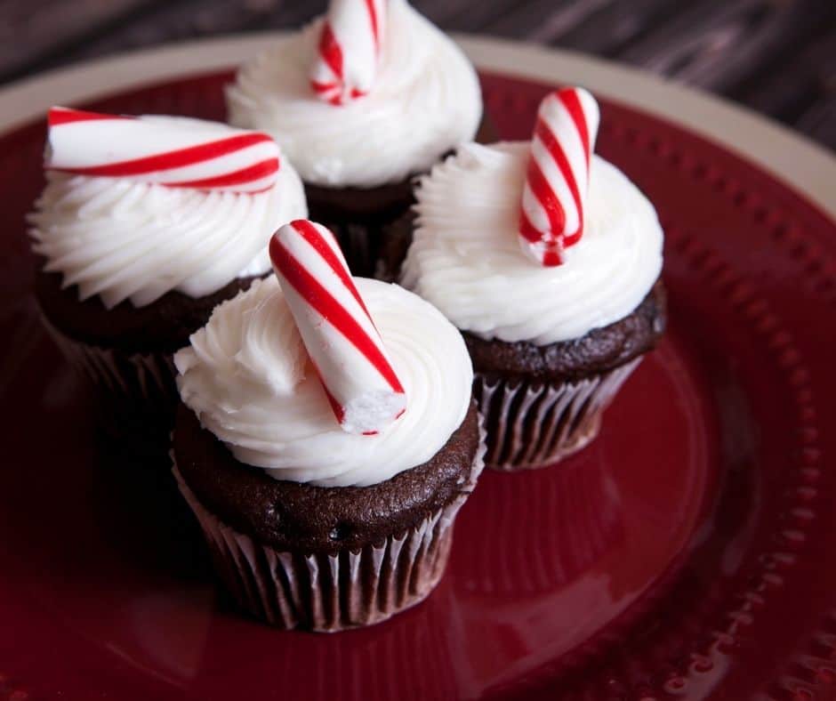 Air Fryer Christmas Cupcakes