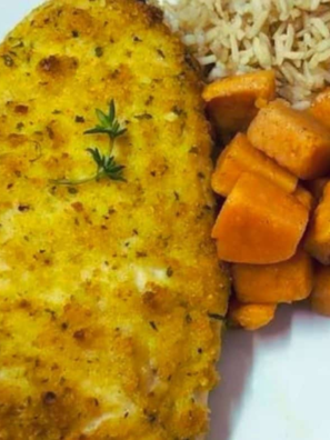 Air Fryer Herb Crusted Chicken Breasts