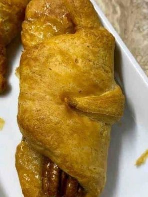 Air Fryer Pecan Pie Stuffed Crescent Rolls