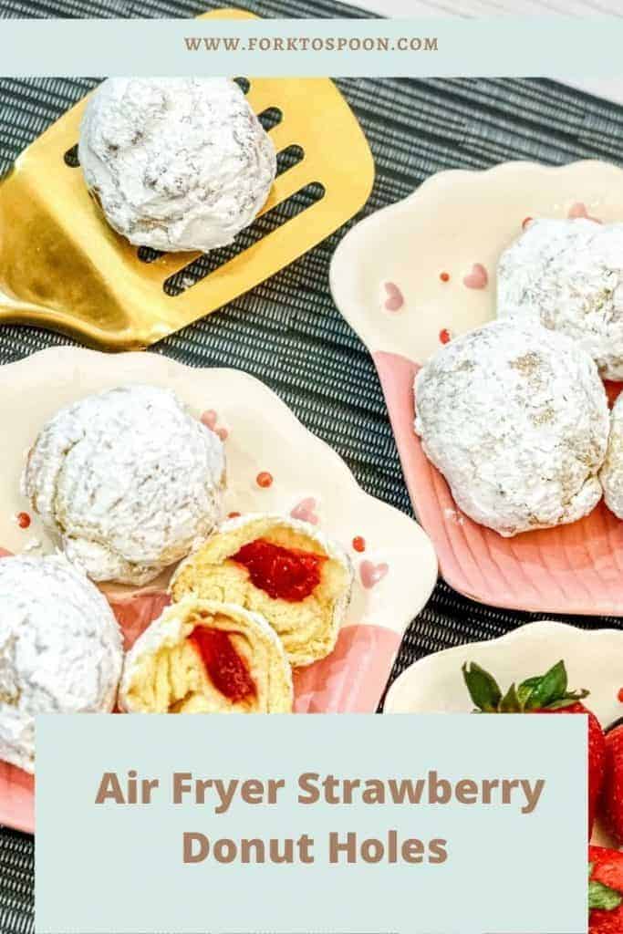 Air Fryer Strawberry Donut Holes