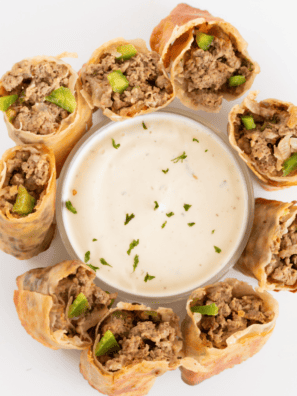 Cheesesteak Egg Rolls