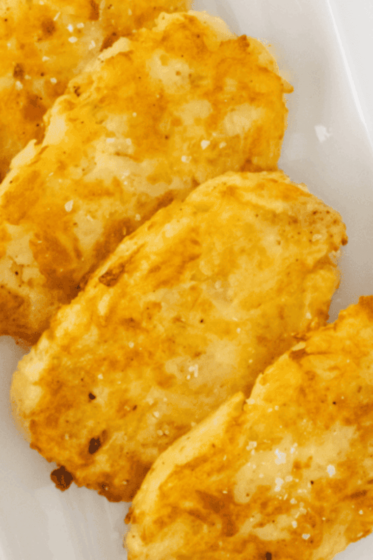 Golden, crispy Perkins-style hash browns served on a breakfast plate