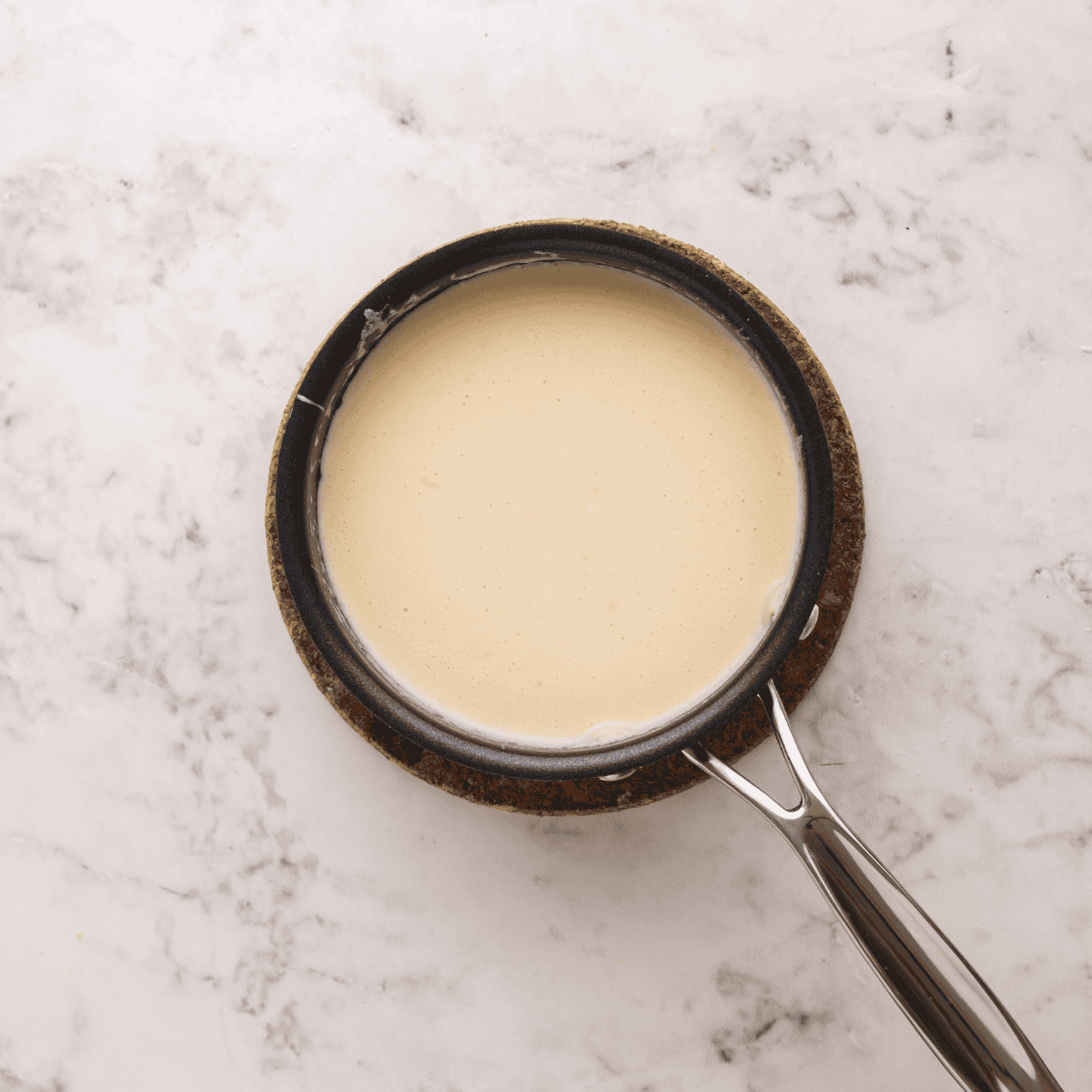 Saucepan with Alfredo Dipping Sauce.