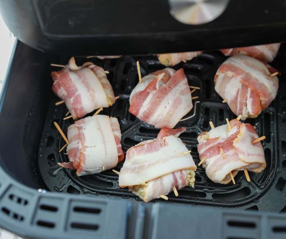 Air Fryer Bacon and Crab Rolls
