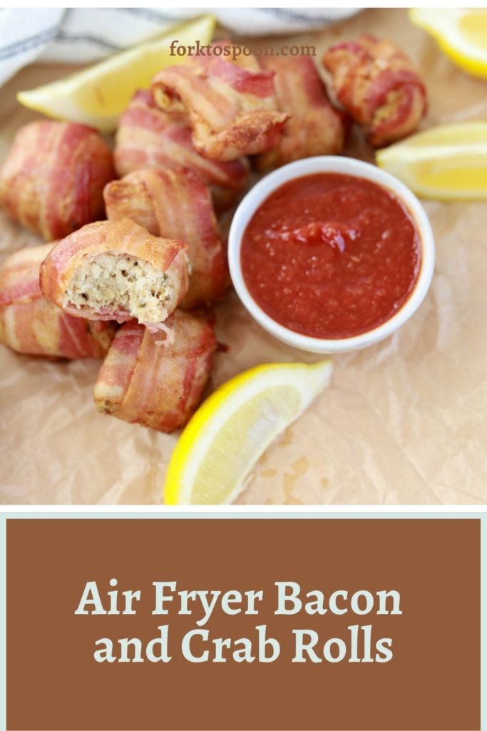Air Fryer Bacon and Crab Rolls