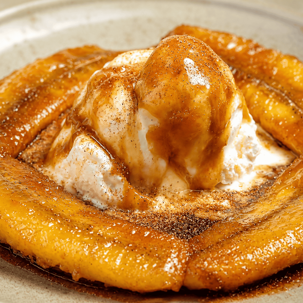 Air Fryer Bananas Foster