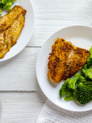 Air Fryer Chilean Sea Bass with Lemon Garlic Butter