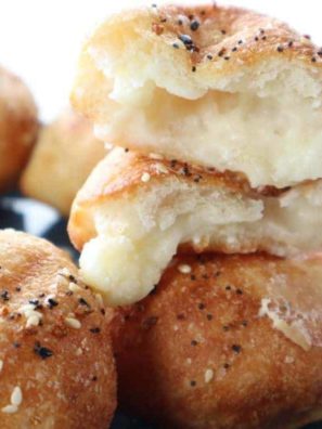 Air Fryer Cream Cheese-Stuffed Bagel Bites