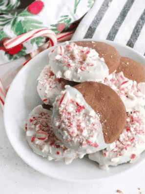Air Fryer Dark Chocolate Peppermint Cookies