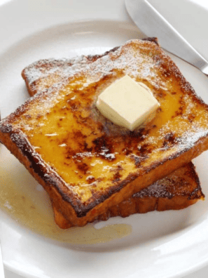 Air Fryer Eggnog French Toast
