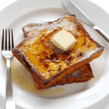 Air Fryer Eggnog French Toast
