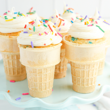 Air Fryer Ice Cream Cone Cupcakes