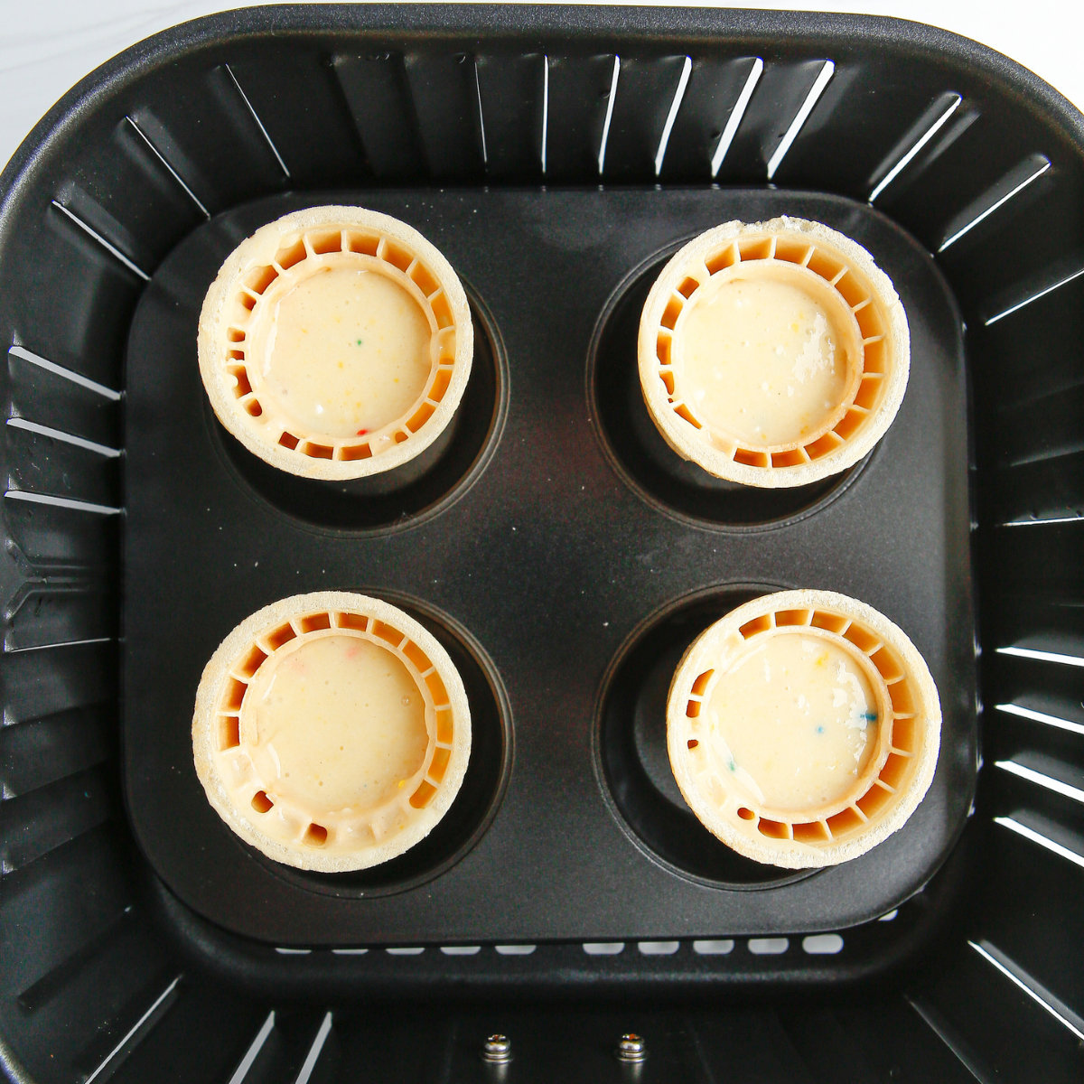 Air Fryer Ice Cream Cone Cupcakes