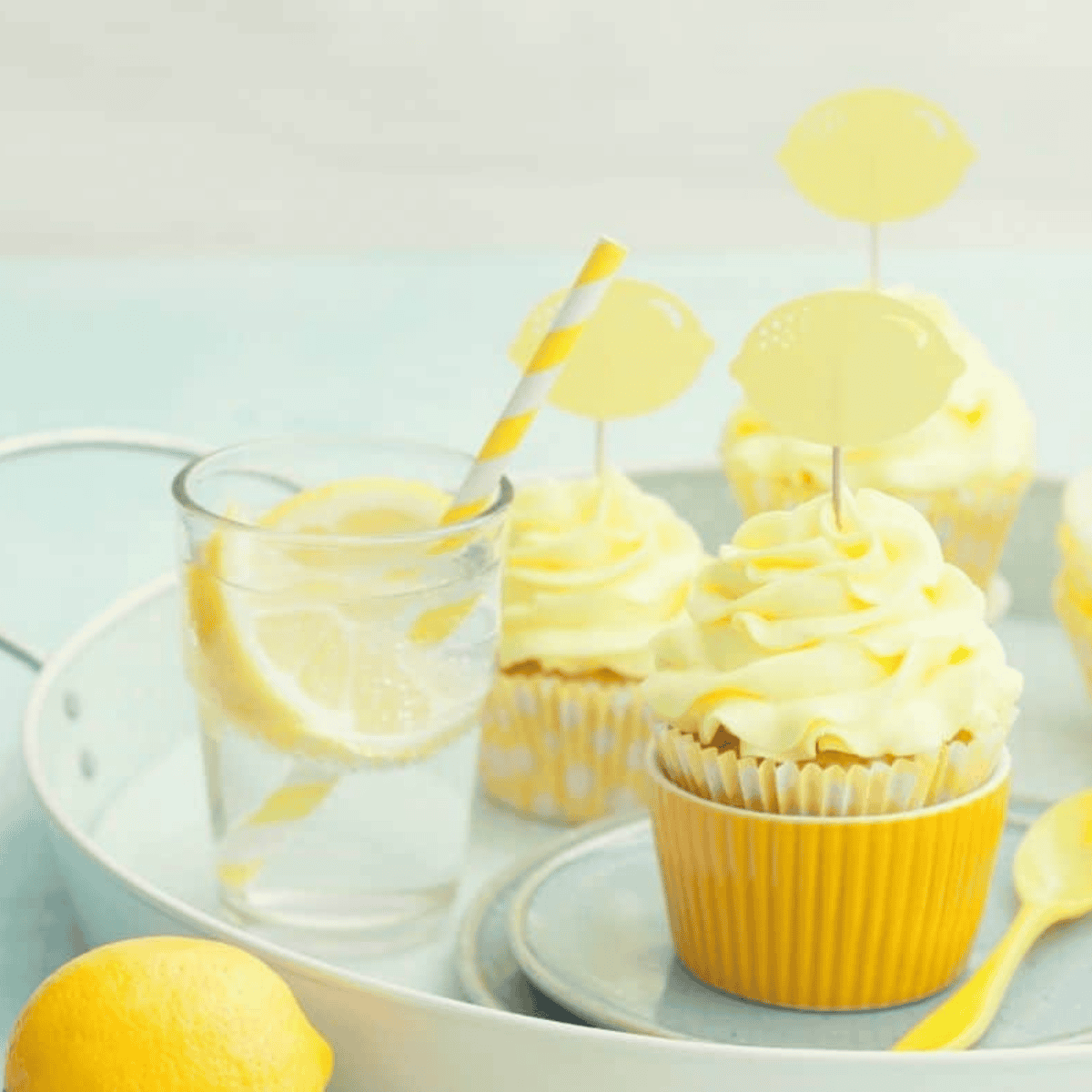 Air Fryer Lemon Cupcakes