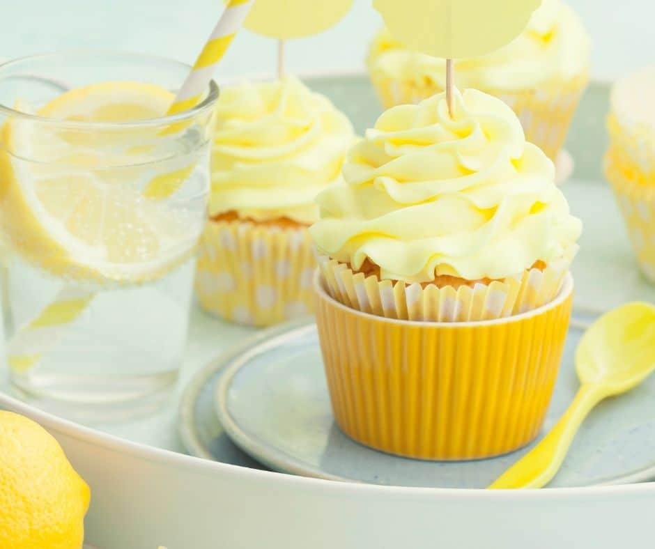 Air Fryer Lemon Cupcakes