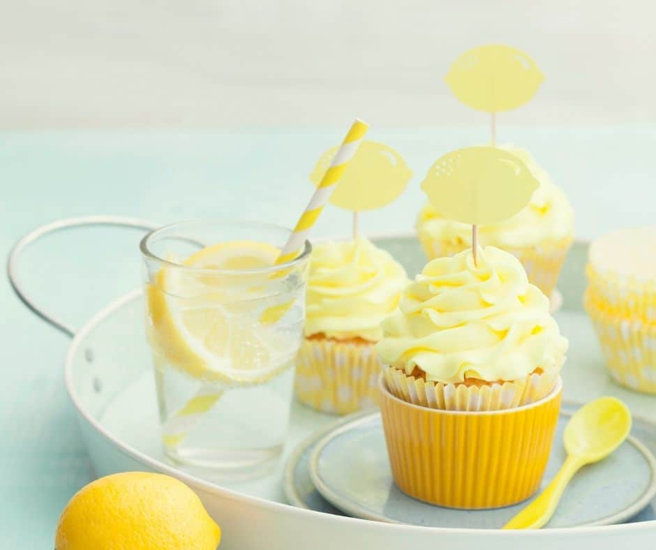 Air Fryer Lemon Cupcakes