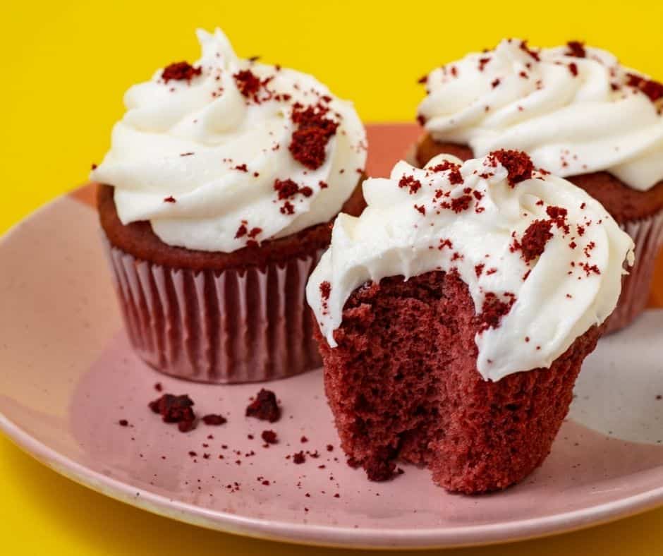 Air Fryer Red Velvet Cupcakes