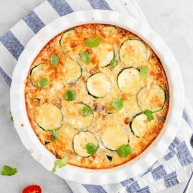 air fryer zucchini onion pie