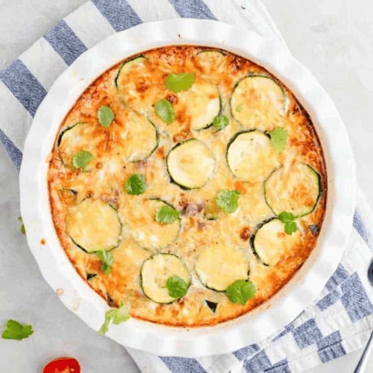 air fryer zucchini onion pie