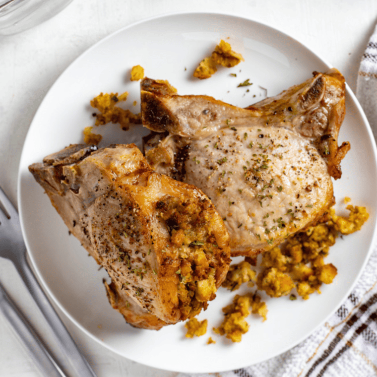 Air Fryer Stuffed Pork Chops