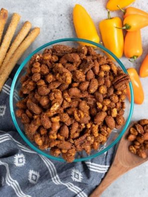 Air Fryer Barbecue Roasted Mixed Nuts