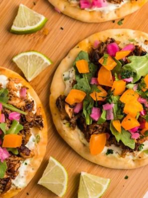 Air Fryer Blackened Salmon Naan Tacos