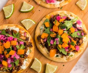 Air Fryer Blackened Salmon Naan Tacos