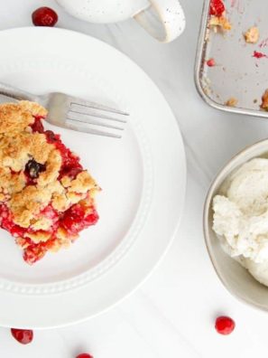 Air Fryer Cranberry Crumble Bars
