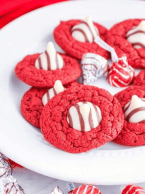 Air Fryer Hershey’s Red Velvet Blossom Cookies