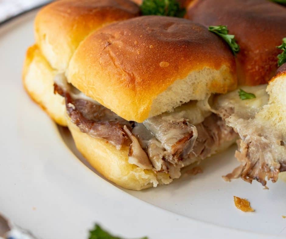 Air Fryer Cheesy BBQ Pork Sliders